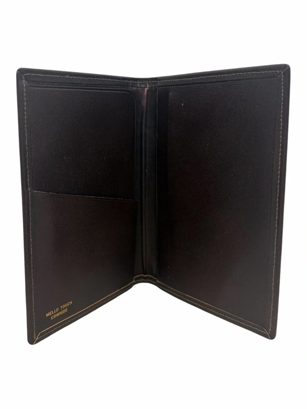 Brown Cowhide Leather Passport Wallet - Brand New